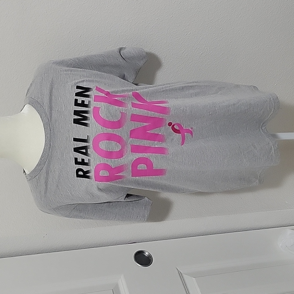 'Real Men Rock Pink' Susan G. Komen Cancer Awareness T-Shirt Men's Size …